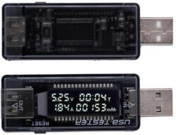  USB Detector / Tester (feszültség + áramerősség teszter) (DCUSB)