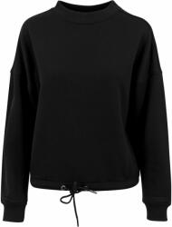 Build Your Brand Női oversized pulóver ejtett vállakkal - Fekete | L (BY058-1000228099)