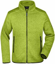 James & Nicholson (Daiber) Férfi felső kötött fleeceből JN762 - Kiwi melírozott / királykék | 3XL (1-JN762-1735075)