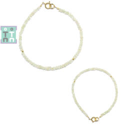  Bratara Prehnit Diametru 54 mm - Disc Fatetat 1, 5-2 x 3 mm - Accesorii Gold Filled - 1 Buc
