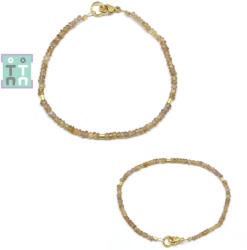  Bratara Granat Change Color Diametru 52 mm - Disc Fatetat 1-1, 7 x 2-3 mm - Accesorii Gold Filled - 1 Buc