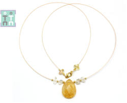  Colier din Citrin Disc Fatetata 2-3 x 4-7 mm - Accesorii Gold Filled