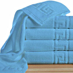 Ralex Pucioasa Pachet 5 prosoape baie 70x140 cm Bumbac 100%, Greek Border 500 grame/mp, Bleu Prosop