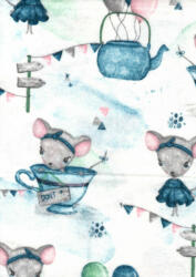  Flanel színes, mintás pelenka 60x80 cm - kis egérke - babyshopkaposvar