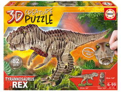 Educa 82 db-os 3D Creature puzzle - Tyrannosaurus Rex (19182) (19182)