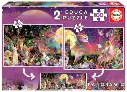 Educa 2 x 100 db-os Panoráma puzzle - Fantasy (19291) (19291)