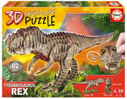 Educa 19182 Tyrannosaurus Rex - 82 db-os 3D Creature puzzle (19182)