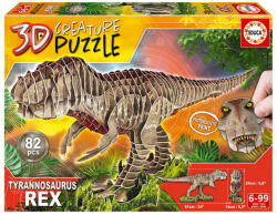 Educa 19182 Tyrannosaurus Rex - 82 db-os 3D Creature puzzle