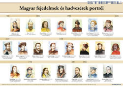 Stiefel Magyar fejedelmek és hadvezérek portréi (egyszerű időszalaggal)
