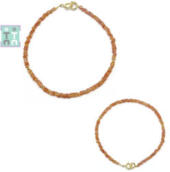 Bratara Safir Orange Diametru 54 mm - Disc Fatetat 1-1, 8 x 2-2, 8 mm - Accesorii Gold Filled - 1 Buc