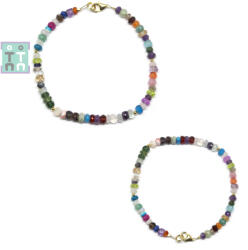  Bratara Tip Mala din Cuart Mixt Natural Rotunda 4x4 mm - 1 Buc