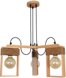 LemnLights Lustra rustica cu 3 brate fabricata manual din lemn Rodos (WOOD-Rodos-SP3D50)