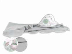  Baby Shop kapucnis fürdőlepedő 100*100 cm - zöld elefánt