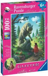 Ravensburger Puzzle Scufita Rosie Si Lupul, 100 Piese Glitter - Rvspc12988 (rvspc12988) Puzzle