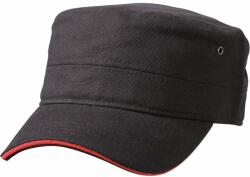 Myrtle Beach (Daiber) Katonai sandwich sapka MB6555 - Fekete / piros | unisex (MB6555-164225)