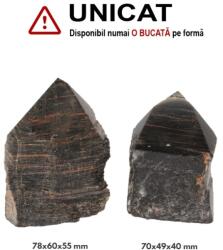  Generator Turmalina Neagra cu Hematit Mineral Natural - 70-78 x 49-60 x 40-55 mm - (XXL) - 1 Buc
