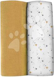 Beaba Scutece textile din muselină de bumbac Bolte 2 Swadlles 120 cm Beaba Baltic Blue/Points set de 2 bucăți de la 0 luni (BE920393)