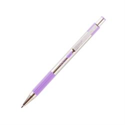 Zebra Golyóstoll ZEBRA F-301 pastel violet külső, nyomógombos, 0, 24 írásvastagság, acél tolltest (90708)