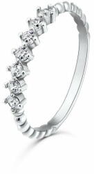 Brilio Silver Gyönyörű, cirkóniumkövekkel kirakott ezüst gyűrű SR031W (Kerület 50 mm)