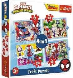 Trefl Pókember csapata 4 az 1-ben puzzle (34611)