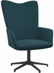 vidaXL Scaun de relaxare, albastru, catifea (327709)