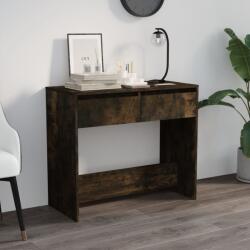 vidaXL Masă consolă, stejar afumat, 89x41x76, 5 cm, oțel (812999)