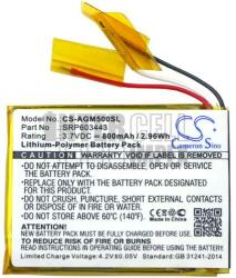 Utángyártott Astro A50 series SRP603443 3.7V Li-Polymer 800mAh / 2.96Wh Wireless Headset/Fülhallgató akkumulátor utángyártott