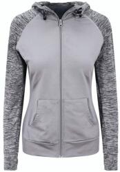 Just Cool Női sportos pulóver tarka ujjakkal - Szürke / szürke melírozott | L (JC058-1000256028)