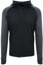 Just Cool Férfi sportos pulóver tarka ujjakkal - Fekete / fekete melírozott | XL (JC057-1000256008)