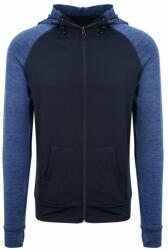 Just Cool Férfi sportos pulóver tarka ujjakkal - Sötétkék / sötétkék melírozott | M (JC057-1000256016)