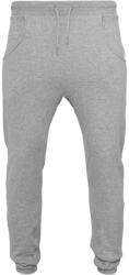 Build Your Brand Pantaloni de trening cu tur ușor jos pentru bărbați - Gri prespălat | XL (BY013-1000035746)