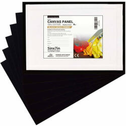 Phoenix Carton pânzat negru, 3 mm, pânză 100% bumbac, textură medie, Phoenix