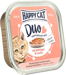 Happy Cat Duo Pástétomos Falatkák Szárnyas-Lazac - 100 g