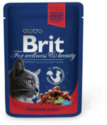 Brit Premium Cat Pouches with Beef Stew & Peas - 4x100 g