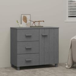 vidaXL Servantă „HAMAR, gri închis, 90x40x80 cm, lemn masiv de pin (340430) Comoda