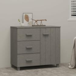 vidaXL Servantă „HAMAR, gri deschis, 90x40x80 cm, lemn masiv de pin (340431) Comoda