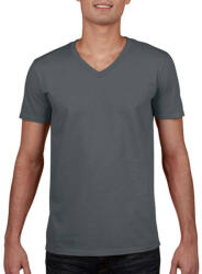 Gildan Férfi póló Rövid ujjú Gildan Gildan Mens Softstyle V-Neck T-Shirt - L, Szénszürke