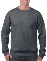 Gildan Uniszex Pulóver Hosszú ujjú Gildan Heavy Blend Adult Crewneck Sweat - M, Sötét heather szürke