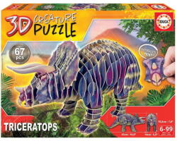 Educa 67 db-os 3D Creature puzzle - Triceratops (19183)