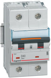 Legrand 409824 DX3 Kismegszakító. 2P, 40A, D karakterisztika, 25kA (409824)