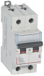 Legrand 407510 DX3 Kismegszakító. 2P, 20A, B karakterisztika, 6kA (407510)