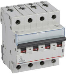 Legrand 403558 TX3 Kismegszakító. 4P, 6A, C karakterisztika, 6kA (403558)