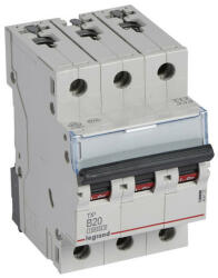 Legrand 404127 TX3 Kismegszakító. 3P, 20A, B karakterisztika, 10kA (404127)