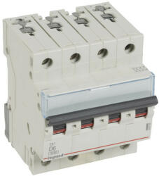 Legrand 403768 TX3 Kismegszakító. 4P, 6A, D karakterisztika, 6kA (403768)