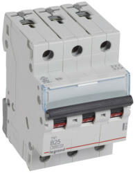 Legrand 403404 TX3 Kismegszakító. 3P, 25A, B karakterisztika, 6kA (403404)