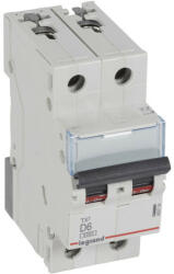 Legrand 403734 TX3 Kismegszakító. 2P, 6A, D karakterisztika, 6kA (403734)