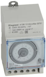  Legrand 412813 MicroRex QT31 napi programkapcsoló működési tartalékkal, vízszintes előlappal ( Legrand 412813 ) (412813)