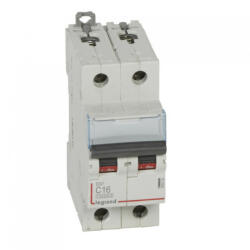 Legrand 409202 DX3 Kismegszakító. 2P, 16A, C karakterisztika, 10kA (409202)