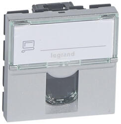 Legrand 079464 Program Mosaic LCS2 RJ45 aljzat Cat 6 UTP, 2 mod, alumínium ( Legrand 079464 ) (079464)