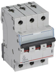 Legrand 403538 TX3 Kismegszakító. 3P, 2A, C karakterisztika, 6kA (403538)